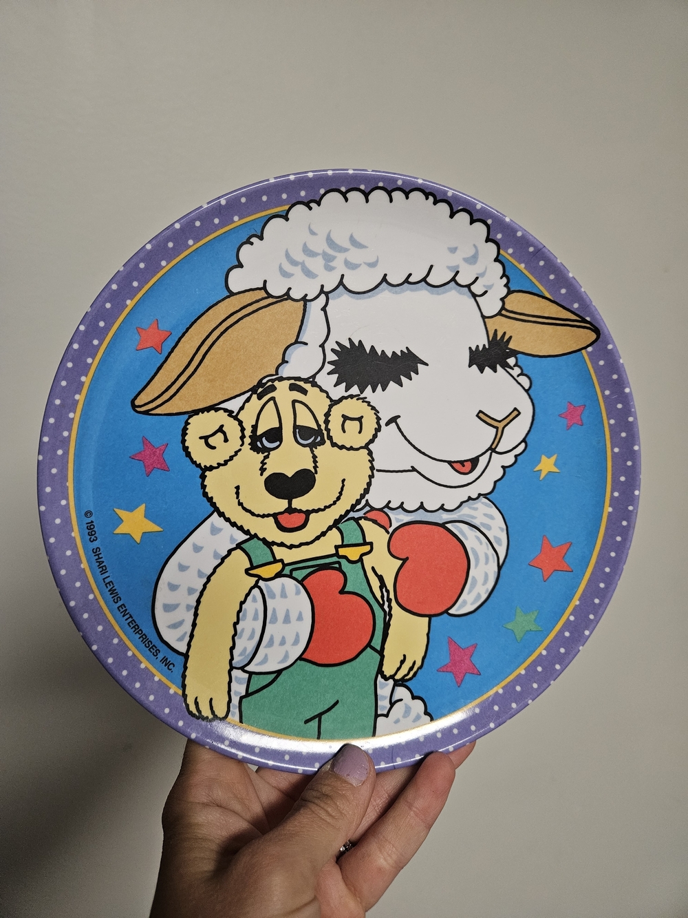 Vintage 1993 Lambchop Melamine Kids plate